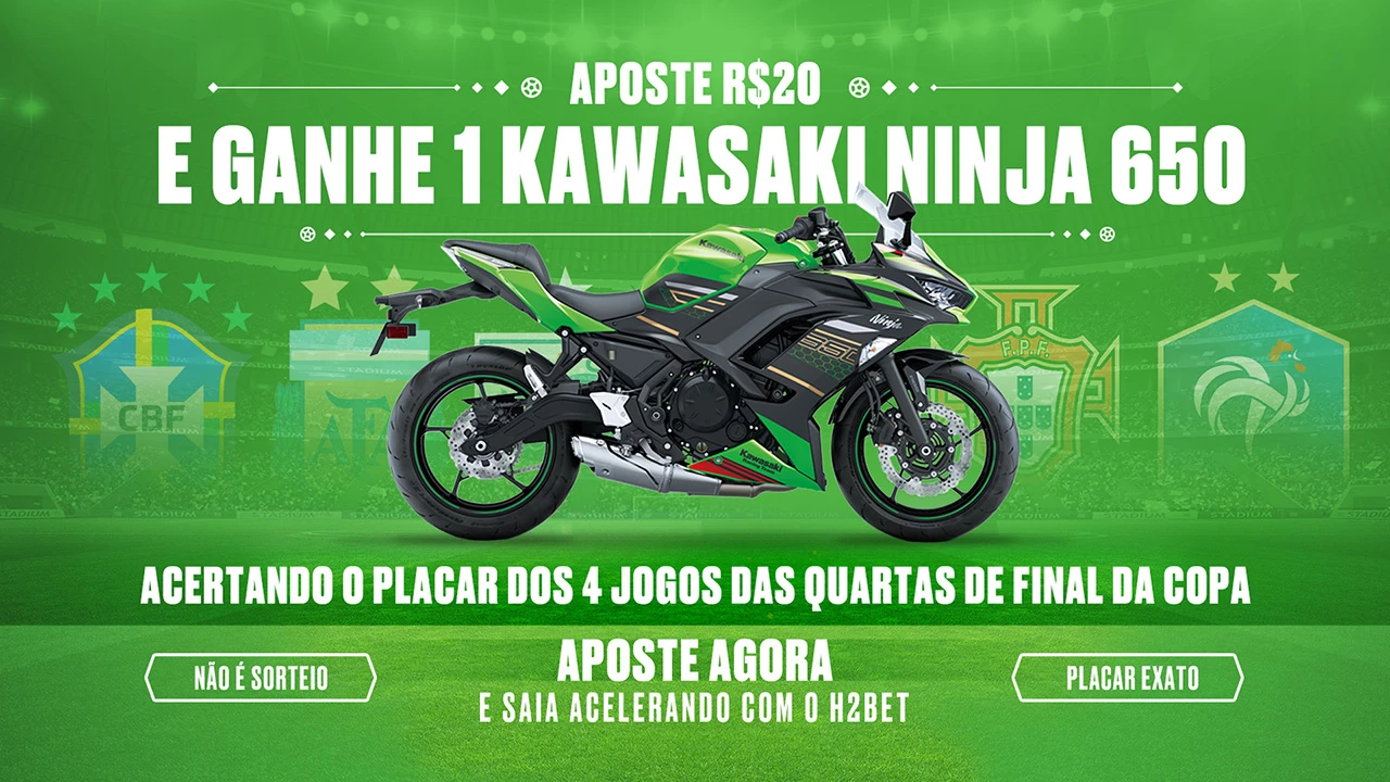 Não é sorteio! Acerte o placar exato das quartas e ganhe uma moto
