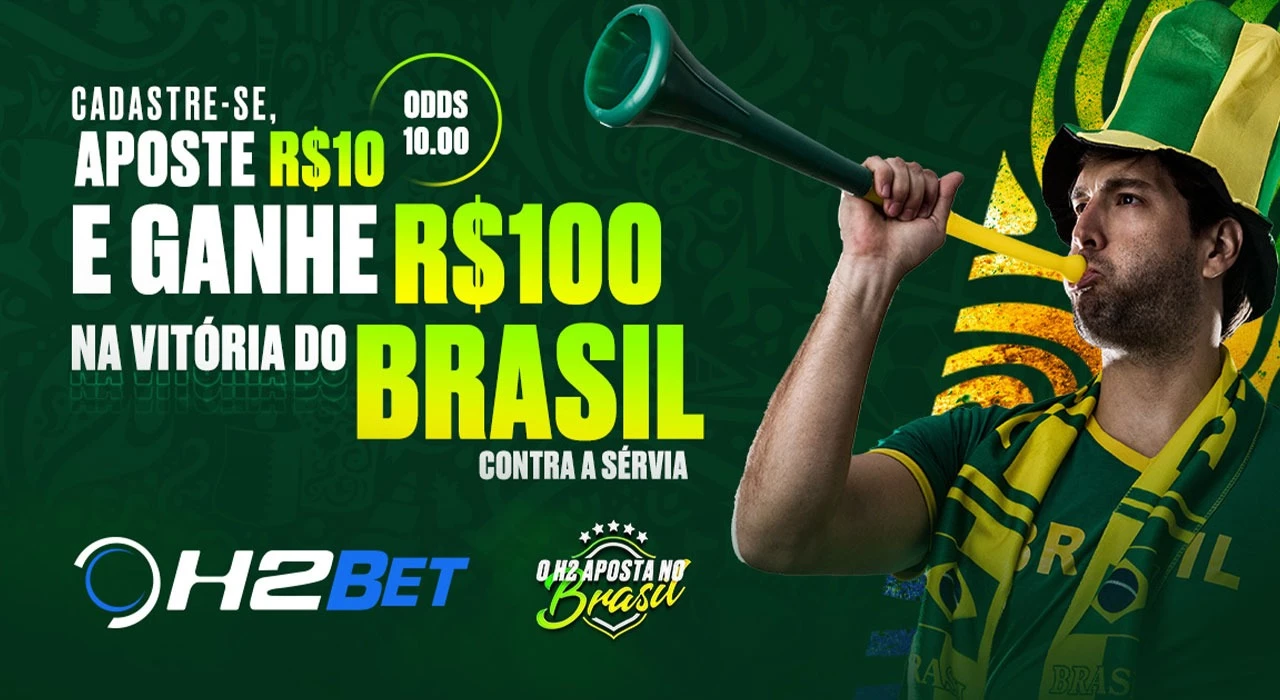 Aposte R$ 10 e ganhe R$ 100 em caso de vitória do Brasil sobre a Sérvia