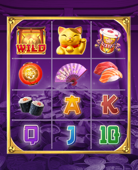 Símbolos do jogo Lucky Neko.