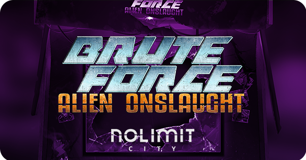 Jogo de slot Brute Force: Alien Onslaught da NoLimit City.