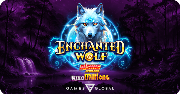 Logo do jogo Enchanted Wolf Rising Rewards King Millions