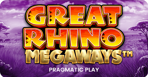 Jogo de slot Great Rhino Megaways da Pragmatic Play.