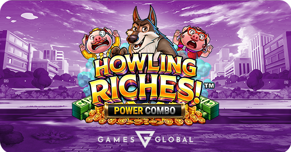 Jogo de slot Howling Riches Power Combo.