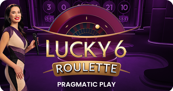 Jogo de roleta ao vivo Lucky 6 Roulette da Pragmatic Play.