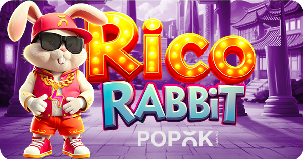 Logo do jogo Rico Rabbit.
