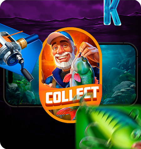 Símbolo Pescador do jogo Bass Cash ASSEMBL'EM.