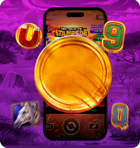 Símbolo de Moeda do jogo Ten Ton Ways Stampede.