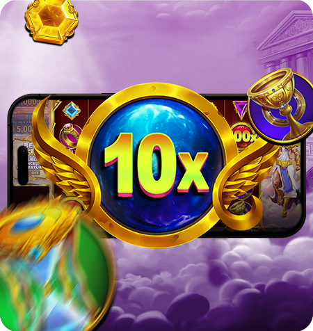 Símbolo Multiplicaor 10x Gates of Olympus Super Scatter