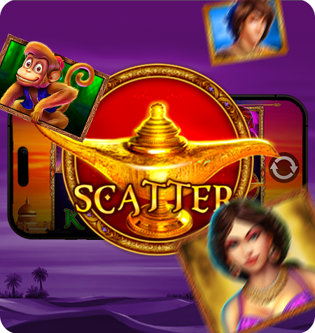 Símbolo Scatter do jogo 3 Genie Wishes.