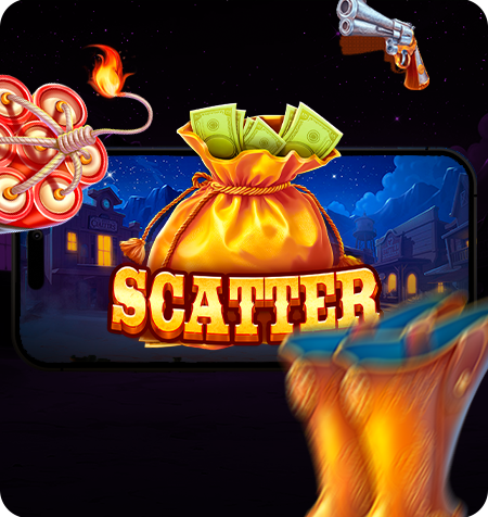 Símbolo Scatter do jogo Bounty Hunter.