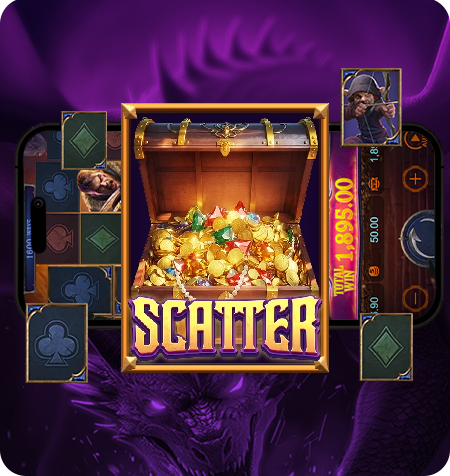 Símbolo Scatter do jogo Dragon's Treasure Quest