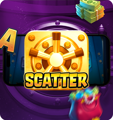 Símbolo Scatter do jogo Heist Stakes.