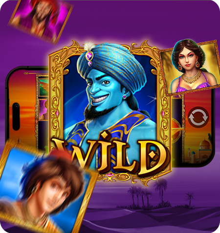 Símbolo Wild do jogo 3 Genie Wishes.