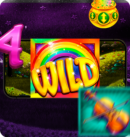 Símbolo especial do jogo 3 Lucky Rainbows Action Boost SpinUP.