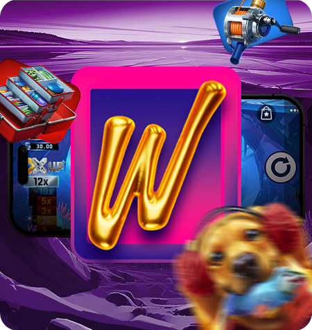 Símbolo Wild do jogo Bass Cash Diamond X UP.