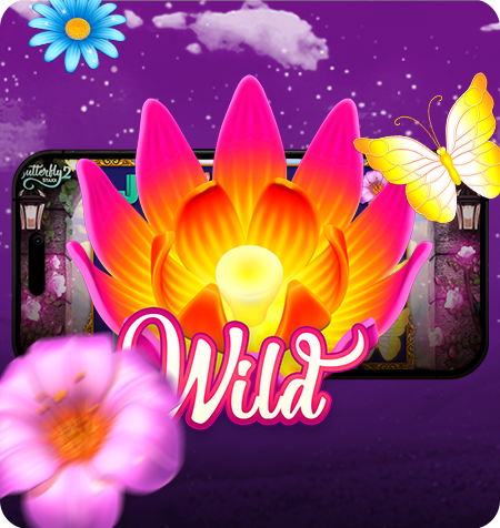 Simbolo Wild do jogo Butterfly Staxx 2 da NetEnt.