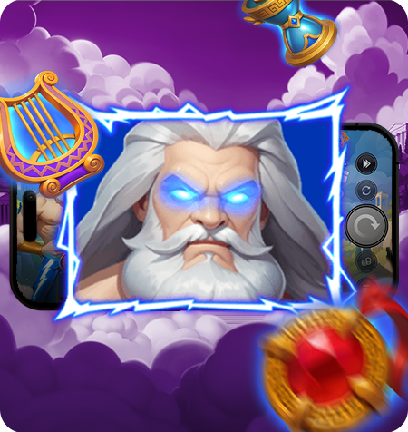 Símbolo Wild do jogo Celestial Flash of Zeus.