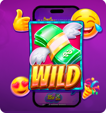 Símbolo Wild do jogo Emotiwins.