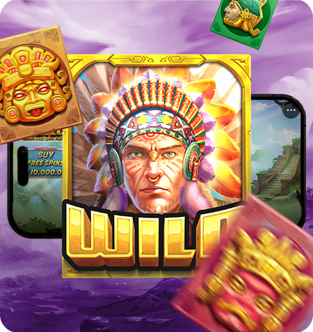 Símbolo Wild do jogo Fortunes of Aztec.