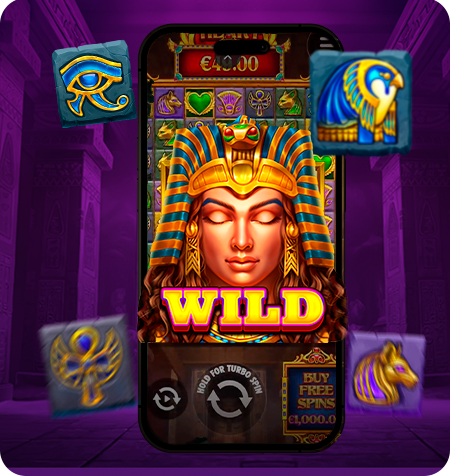 Símbolo Wild do jogo Heart of Cleopatra.