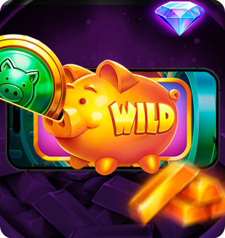 Símbolo Wild do jogo J Mania Lucky Pyggs.