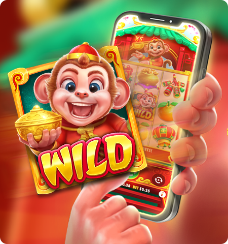 Simbolo Wild do jogo Macaco Sortudo