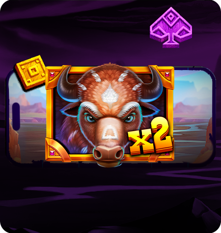 Símbolo especial do jogo Wild Bison Charge.