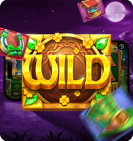 Símbolo Wild do jogo Rainbow Gold.