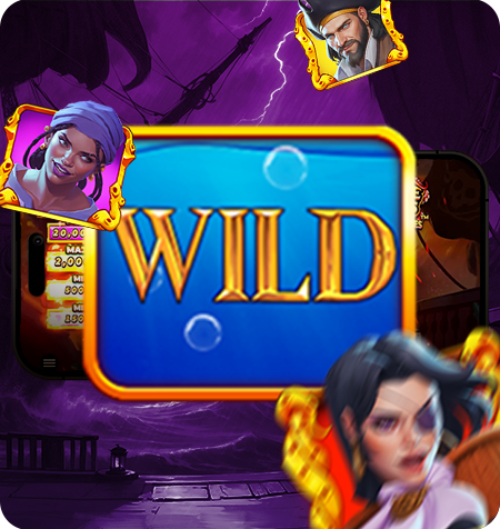 Símbolo Wild do jogo Riptide Pirates 2 Kraken Riches