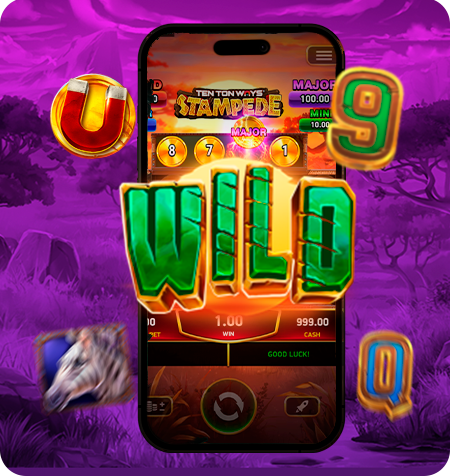 Símbolo Wild do jogo Ten Ton Ways Stampede.