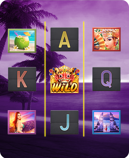 Símbolos do jogo Bali Vacation