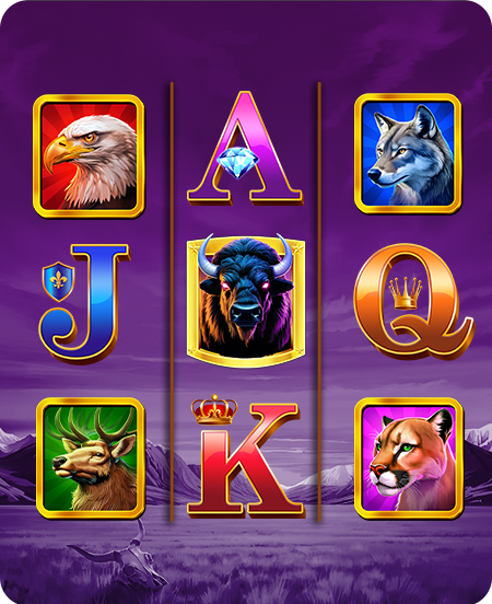 Símbolos do jogo Bison Prime Power Combo.