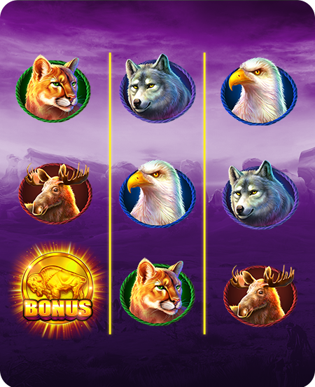 Símbolos do jogo Buffalo King.