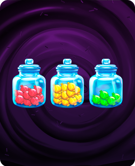 Símbolos de Jackpot do jogo Candy Jar Clusters