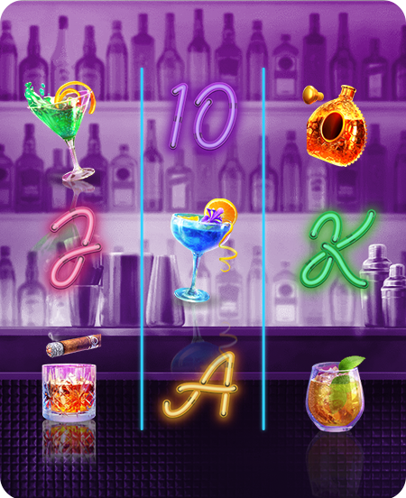 Símbolos do jogo Cocktail Nights.