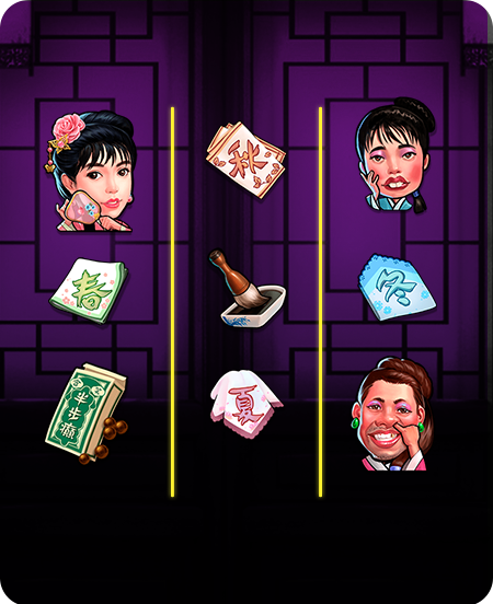 Símbolos do jogo Flirting Scholar.