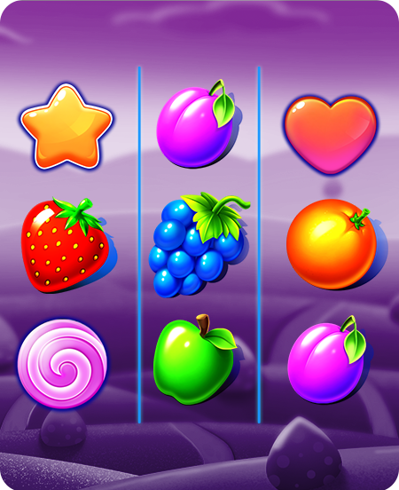 Símbolos do jogo Fruit Party.
