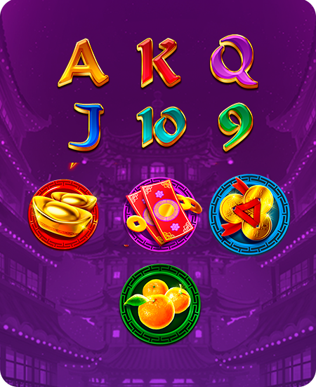 Símbolos do jogo Fu Wǔ Shī Gold Blitz Ultimate