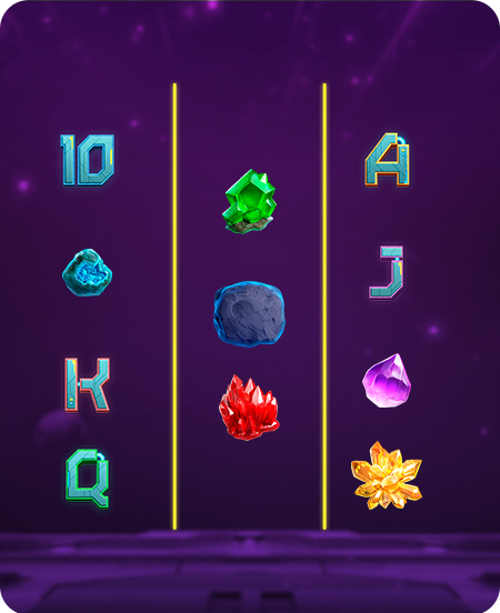 Símbolos do jogo Galactic Gems.