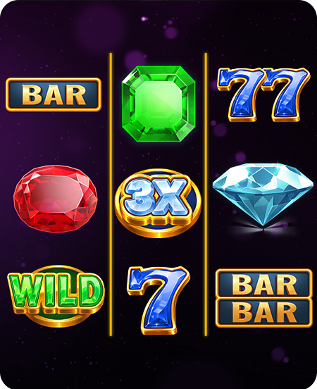 Símbolos do jogo Gem Trio.