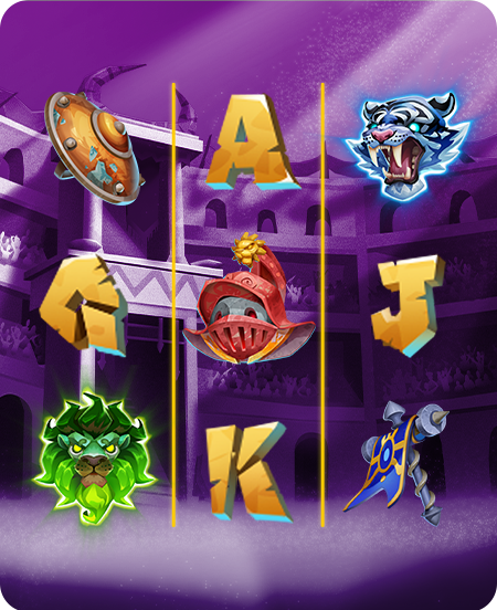 Símbolos do jogo Gladiator Beasts of Glory Power Combo.