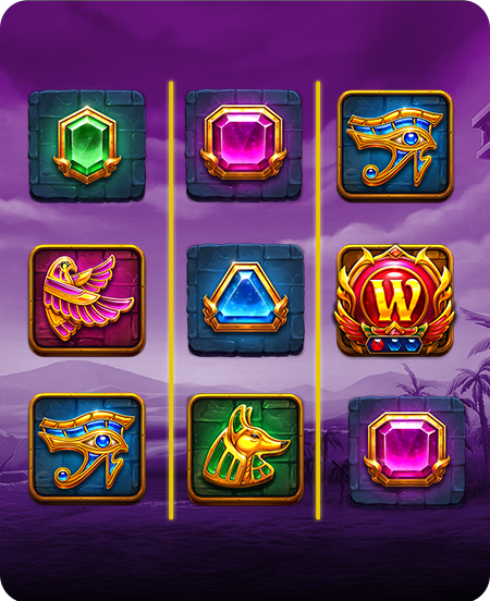Símbolos do jogo Gods of Giza.
