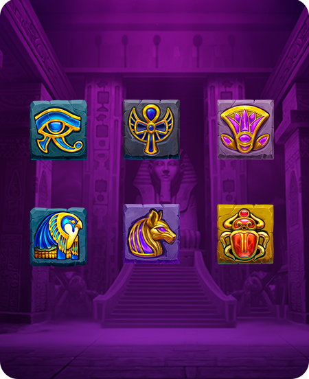 Símbolos do jogo Heart of Cleopatra.