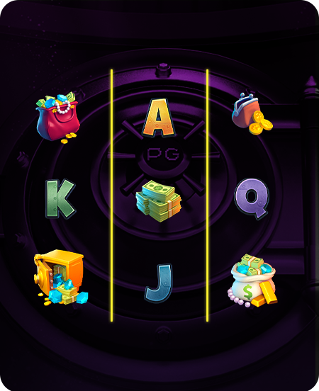 Símbolos do jogo Heist Stakes.