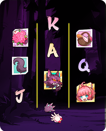 Símbolos do jogo Hood vs Wolf.