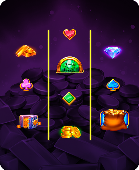 Símbolos do jogo J Mania Lucky Pyggs.