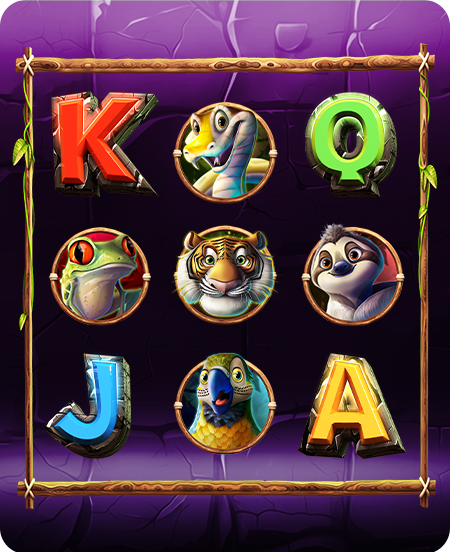 Símbolos do jogo Jumbo Safari.