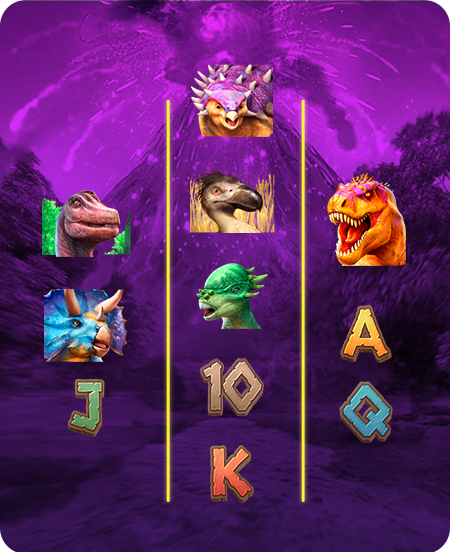 Símbolos do jogo Jurassic Kingdom.