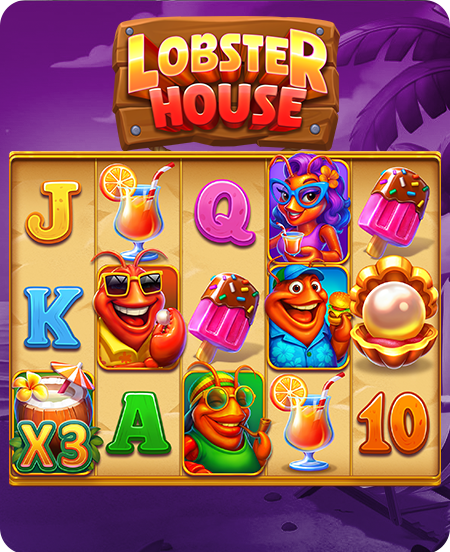 Símbolos do jogo Lobster House.