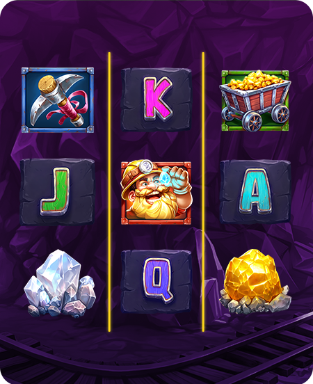 Símbolos do jogo Mining Rush.